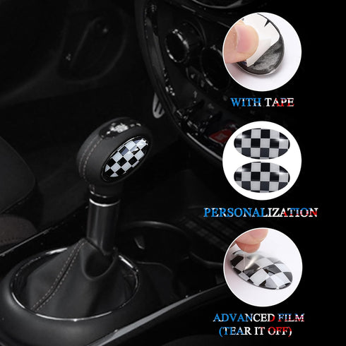 TOMALL Car Gear Shift Knob Cover Compatible with Mini Cooper/Cooper S Clubman F54 F56 Hardtop F55 Hardtop 4-Door Convertible F57 Auto Shift Gear C...