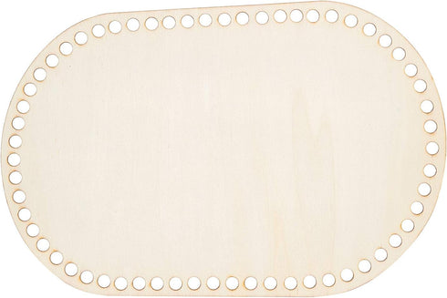 PH PandaHall Wooden Basket Bottom, 11.8 x 7.6 Inch Oval Wooden Base Shaper Blank Crochet Base for Thick Yarn DIY Knitting Basket Weaving Supplies ...