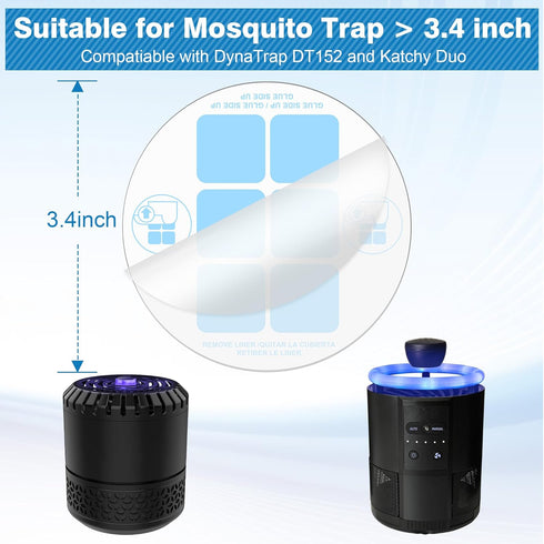 30 Pack Replacement Glue Cards DT152 Indoor Insect Trap and Killer, 3.4 Inch Indoor Mosquito Trap Refills Sticky Glue Pads...
