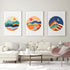 Louise Maelys 3 Set Landscape Embroidery Kits for Beginners,Cross Stitch Kit for Adults,DIY Needlepoint Kits with Mountain sun moon pattern...