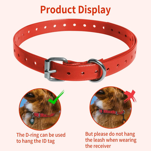 Replacement Collar for Shock Collar, Dog Training Collar Replacement Strap, 3/4 Inch Shock Collar Strap Compatible with Delupet Vsezund Bousnic Pa...