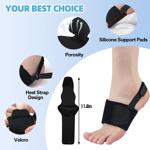 Arch Support Brace (Pair) -Arch Support Sleeves for Plantar Fasciitis Relief,Adjustable Arch Support Compression Bands, Orthotic Support Sleeves w...