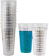 Disposable Measuring Cups for Resin – Pack of 20 16oz Clear Plastic Graduated Epoxy Mixing Cup for Paint, Resin, Stain – 1/2 Pint Reusable Plastic...