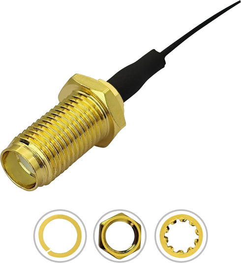 IPEX1 U.FL IPX to SMA Female Pigtail Antenna U.FL IPX Wi-Fi Coaxial Low Loss Cable UFL IPEX 5pcs 6 inch for 4G, 5G, Bluetooth, 900 MHz,GPS, Drone,...