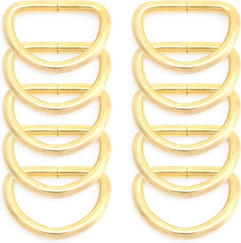 CRAFTMEMORE 2 Sets 1" Swivel Snap Hooks Lobster Clasp Push Gate Fashion Clips with 1" D Rings Bag Craft Accessories FSD2 (Gold, 1 Inch)...