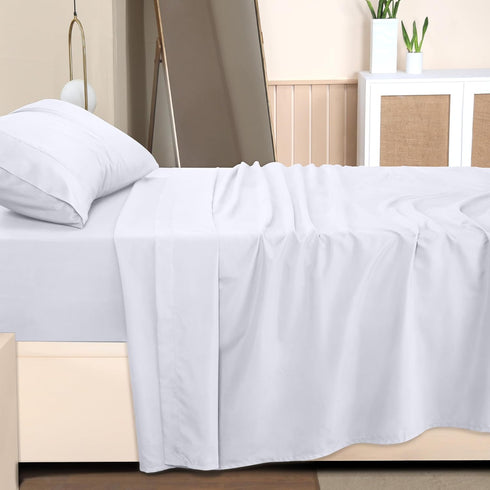 Utopia Bedding Twin Sheet Set – 3 Piece Bed Sheets for Twin Size Bed, Soft and Breathable Microfiber, Includes 1 Fitted Sheet, 1 Flat Sheet and 1 ...