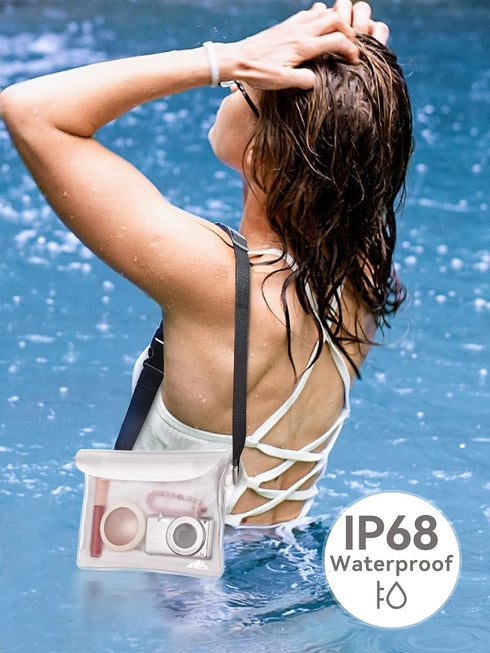 HEETA 3 Pack Waterproof Pouch, Screen Touch Sensitive Waterproof Dry Bag with Adjustable Waist Strap | Keep Your Phone and Valuables Dry | for Kay...
