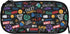 Black Cool Basketball Colorfull Sport Pencil Box Case for Pen Holders Office Supplies Big Capacity large...