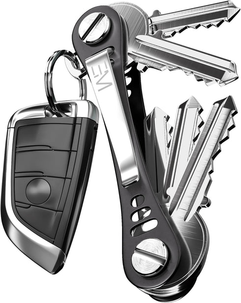 EM Premium Products Compact Key Holder - Pocket Key Organizer - 14 Keys Key Bar...
