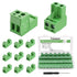 Tnisesm 16Pcs 2 Pin Screw Terminal Block Connector 5.08mm Pitch Pluggable with 2 Pin Phoenix Plug 300V 15A for 28-12AWG Cable...