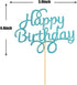 Blue Glitter Happy Birthday Cake Topper, Birthday Party Decorations...