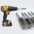ASNOMY 5Pcs 5/8" Stainless Steel Bore Brush,Stainless Steel Bristles Wire Brush Bore Cleaning Brush Set for Power Drill Cleaning, Abrasive Wire Br...