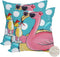 2 Pack Waterproof Summer Flamingo Throw Pillow Covers 20x20 Inch Tropical Flower Beach Pink Birds Pillow Cases Blue Ocean Sea Farmhouse Outdoor De...