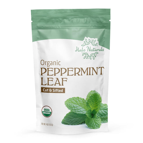 Organic Peppermint Leaf Cut & Sifted, 4 Ounces (Mentha piperita) USDA Certified | Resealable Pouch| Packaged in The USA (Pack of 1)...