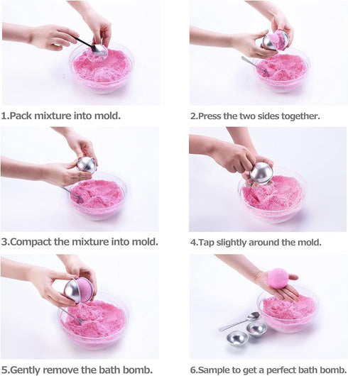 Bloss Bath Bomb Molds 1.8 Inches 4 Set, Bath Bomb Mold DIY, Metal Bath Bomb Press, Bath Bomb Making Kit for Gifts & Crafting Your Own Fizzles....