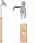 Hand Weeder Tool Weed Puller Tool Uprooting Weeding Tool, Stainless Steel Forged Weed Puller 4 Teeth Dual Heads Weeder Weeding Rake, Garden Tool f...