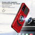 for TCL ION X Case,TCL ION V Phone Case with Tempered Glass Screen Protector,Military Grade Heavy Duty Shockproof Protective Cover,with Ring Kicks...