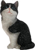 Sandicast SS30402 Small Size Tuxedo American Shorthair Cat Sculpture, Black/White...