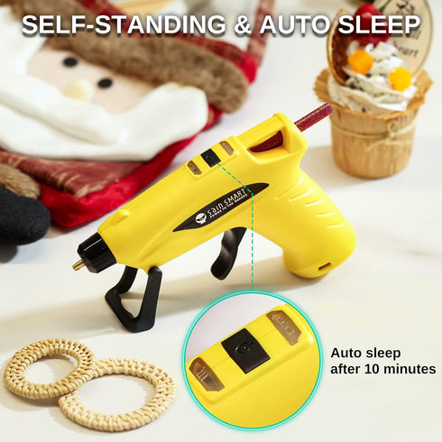 SainSmart Mini Cordless Hot Glue Gun with Anti-Drip Design and 20 Glue Sticks for Christmas Decorations, DIY, Creative Crafts & Arts, and Quick Re...