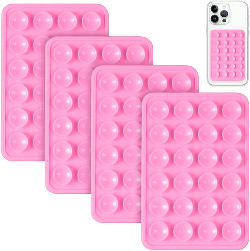 4PCS Silicone Suction Phone Case Mount, Hands-Free Phone Accessories Holder, Durable Strong Grip Holder for Selfies and Videos, Silicon Phone Stan...