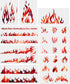 8PCS Flame Stencil Fire Airbrush Stencils for Shoes Reusable Airbrush Flame Template for Wood Sign Clothes Arts Window Wall Crafts Home Decor (Fir...