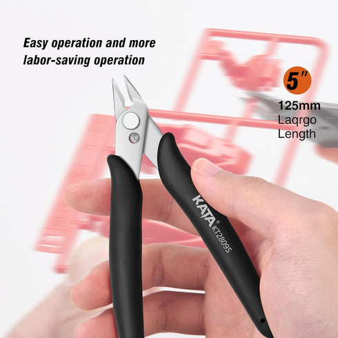 KATA 2-Pack Stainless Steel Flush Cutters Pliers, Micro Wire Cutters, Precision Electronics Side Cutting Pliers for Electronics, Jewelry Making, Z...