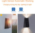 Outdoor Solar LED Up and Down Wall Lights, Waterproof Small Decorative Lamp for Fence Pathway Porch Staircase Hallway Garage (White & Warm White)...
