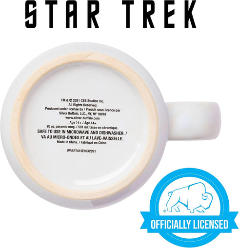 Silver Buffalo Star Trek NCC-1701 Property of The USS Enterprise Ceramic Camper Mug, 20 Ounces...