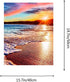 ACENGXI Beach Sunset Paint by Numbers Beach Paint by Numbers Sunset DIY Canvas Paint by Numbers Sea Acrylic Painting by Numbers Sunset Beach Paint...