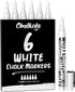 Chalkola White Chalk Markers - White Dry Erase Liquid Chalk Pens for Chalkboard, Blackboard, Window, Bistro, Car Glass, Board, Signs - 1mm Extra F...