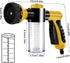 Water Hose Nozzle 8 Spray Patterns Spray Nozzle High Pressure Garden Foam Gun Hose Nozzle with Built-in Soap Dispenser - Yellow...