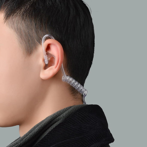 Replacement Earmold Earbud for Two Way Radio Air Acoustic Coil Tube Earpiece Headset?for Motorola Kenwood Baofeng Walkie Talkie Earpieces (Clear, ...