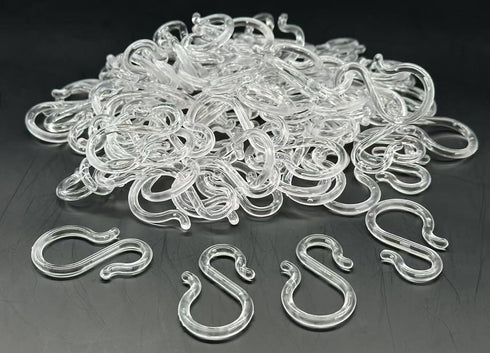 50PCS 1.7Inch Clear Plastic Punch Bowl Cup S Hooks Hangers...