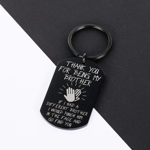 Brother Gifts Keychain for Big & Little Brothers - Anniversary, Valentines Day, Birthday, Christmas Gifts for Men...