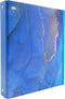 Mini 3 Ring Binder 1 Inch Fits 5.5" x 8.5" Paper and Sheet Protectors, Recipe Binder, Steel-Blue Marble...