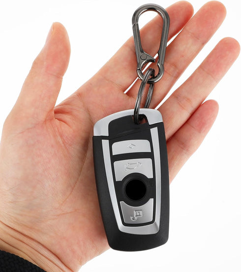 4Pcs Small Keychain Clip Metal Keychain Hooks Black Key Ring Clips for Car Keys Purse Heavy Duty Keychain Holder for Purse Charm Hook Keyring with...