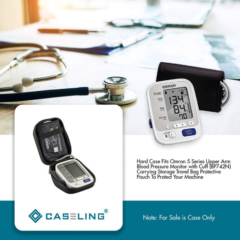 caseling Hard Shell Case for Omron 5 Series BP742N Blood Pressure Monitor - EVA Protection Carrying Storage Travel Holder - Protective Pouch for E...