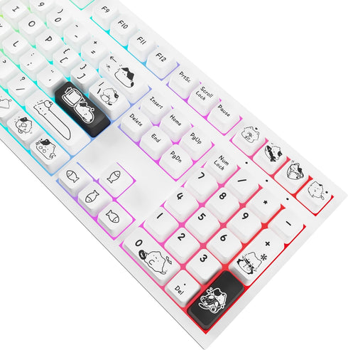 Anime Keycaps 115 PBT Dye Sublimation XDA Profile Japanese Anime Keycap for 61/64/68/84/75/87/96/104/108 Cherry Mx Gateron Kailh Switch Mechanical...