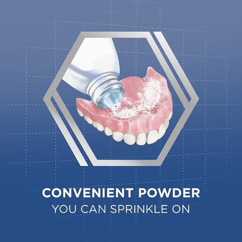 Poligrip Extra Strength Denture Adhesive Powder, Denture Powder for Dentures - 1.6 Ounces (Pack of 6)...