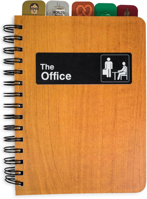 JUST FUNKY The Office Tabbed 288-Page Spiral Notebook | Bound Sketchbook Journal, Work Memo Notepad With Lined Paper, Travel Diary | Home School S...