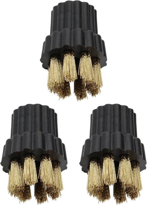 3Pcs Home Appliance Cleaning Steam Engine Spray Gun M8 Interface Copper Wire Small Round Brush Head Compatible With X5 Steam Engine...