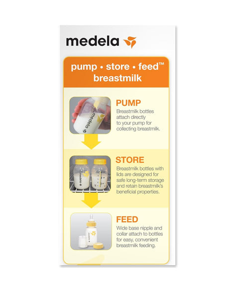 Medela Breast Milk Storage Bottle, 5 Ounce Breastfeeding Bottle, Made Without BPA, Safe for Dishwashers and Microwaves...