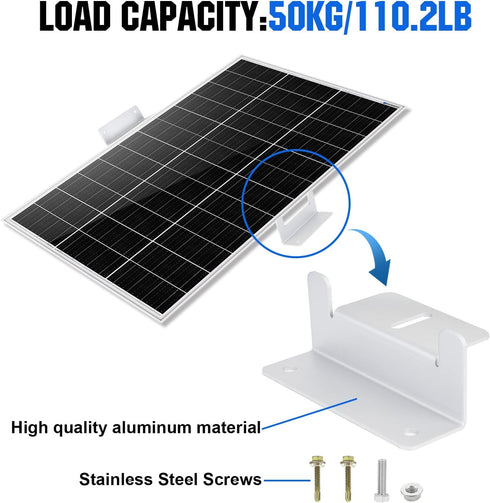 ECO-WORTHY 2 Pack Solar Panel Roof Mounting Aluminum Z Bracket Sets with Nuts and Bolts for RV, Boat, Roof and Other Off Gird Roof Installation(Z ...