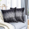 Juya Delight Throw Pillow Case, Sparkly Pillow Cushion Covers for Couch Sofa Home Decorative,18x18 inches, Black Silver, Set of 2...