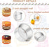 TeamFar 4 Inch Cake Pan, 4 Pcs Mini Cake Pan Round Tier Baking Tins Set Stainless Steel, For Baking Steaming Serving, Healthy & Sturdy, Mirror Fin...