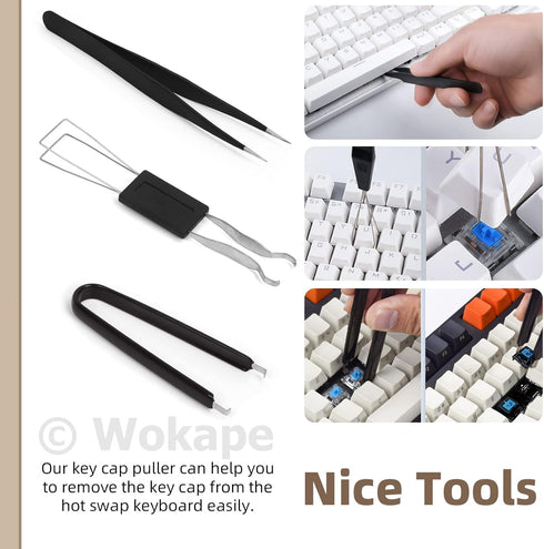 14Pcs Keyboard Lube Kit for Mechanical Keyboard Lube, Incl Key Puller Tweezers Cleaning Brush Lubrication pens Keycap Remover...