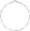 Ritastephens Sterling Silver or Gold Tone Italian 2.1mm Figaro Link Chain Anklet, Bracelet, or Necklace...