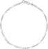 Ritastephens Sterling Silver or Gold Tone Italian 2.1mm Figaro Link Chain Anklet, Bracelet, or Necklace...