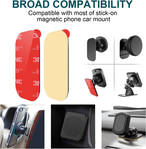 APPS2Car 3M Vhb Sticky Adhesive Pads Replacement Mounting Tape 4 Pcs, Dashboard Sticker Pads for Magnetic Phone Car Mount,Car Mount Adhesive,Doubl...