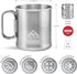 Stainless Steel Camping Mug - Lightweight & Durable Backpacking Cup - BPA-Free Camping Cups Metal for Outdoor Adventures (10 oz)...
